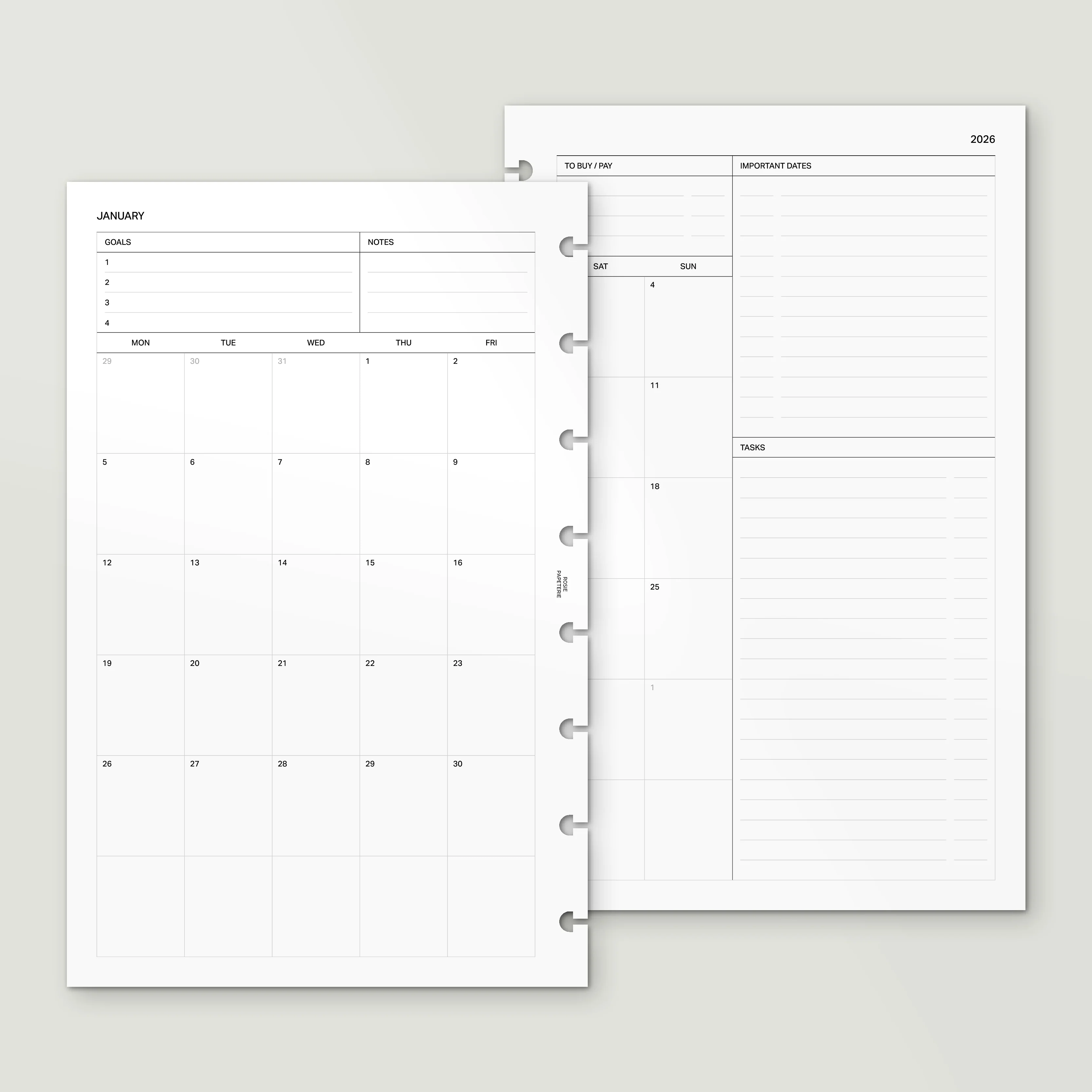 2026 Month on 2 Pages - Image 3
